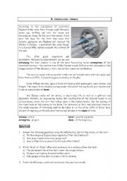 English Worksheet: A surprising tunnel