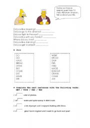 English Worksheet: simpsons grandad