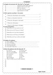 English worksheet: worksheet for 6.7,8 classes