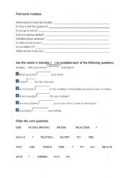 English worksheet: past simple