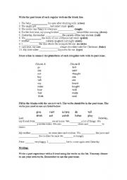 English Worksheet: Simple past