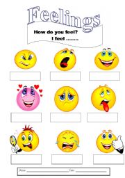 English Worksheet: Feelings