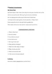 English worksheet: revision grammar