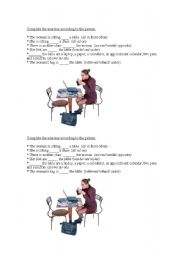 English worksheet: prepositions