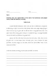 English Worksheet: Reading Quiz