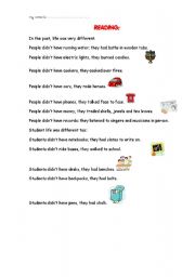 English Worksheet: READING PAST SIMPLE