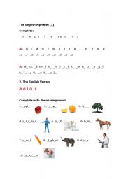 English Worksheet: Alphabet Worksheet 1