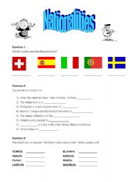 English Worksheet: What country is it?