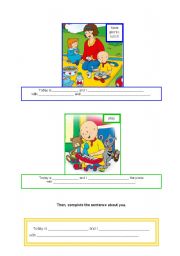 English Worksheet: CAILLOU PART2