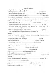 English Worksheet: Will-Be Going to
