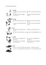 English Worksheet: comparative