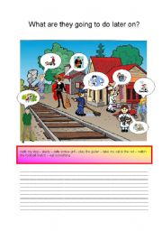 English Worksheet: What are they going to do later on?