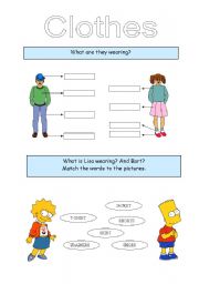 English Worksheet: clothes