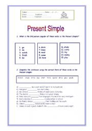 English Worksheet: Present Simple (review)