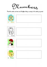 English worksheet: numbers