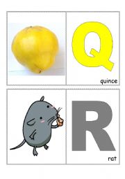 English Worksheet: Alphabet  Q-T