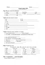 English Worksheet: Worksheet - 6th grade               Travail pratique 