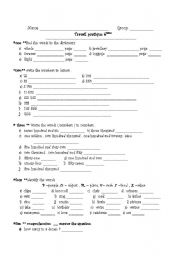 English worksheet: Worksheet - 6th grade               Travail pratique 