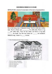 English Worksheet: DESCRIBING REBECCAS HOUSE