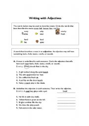 English worksheet: Adjectives