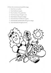 English Worksheet: colors