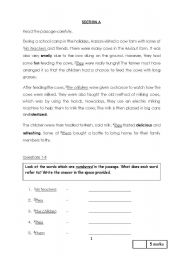 English worksheet: A visit to a farm