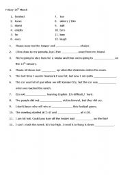 English Worksheet: Opposite Adjectives