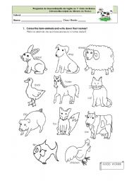 English Worksheet: Farm Animals