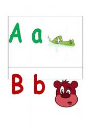 English worksheet: flashcards a-f colour animals