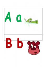 English Worksheet: flashcards a-f colour animals