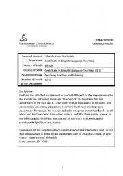 English Worksheet: TEACHING READING AND LISTENING