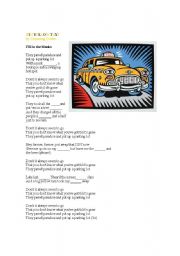English Worksheet: Big Yellow Taxi by Counting Crows