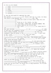 English worksheet: Jungle Book mad-lb