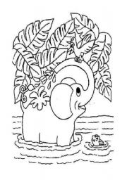 English Worksheet: Elephant