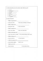 English worksheet: jobs