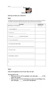English Worksheet: Practise the formation of question tags with your partners! 