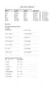 English Worksheet: Verb to be worksheet