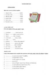 English Worksheet: Review exercises for elementary levels