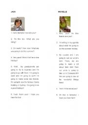 English Worksheet: Be Going To-Dialogue
