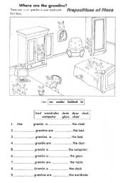 English Worksheet: Where are the Gremlins?
