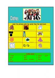 English Worksheet: Clothes