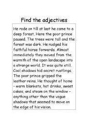 English Worksheet: Adjectives