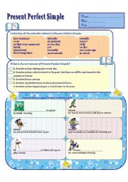 English Worksheet: PRESENT PERFECT SIMPLE