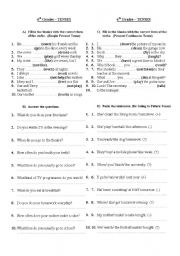 English Worksheet: MIXED TENSES