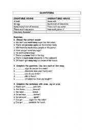 English worksheet: QUANTIFIERS