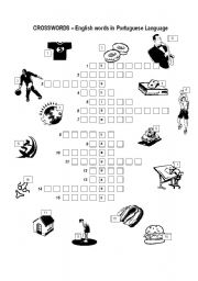 English Worksheet: English words in Portuguese language