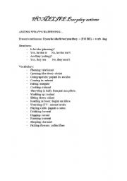 English worksheet: everydays activities