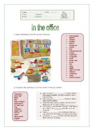 English Worksheet: In the office