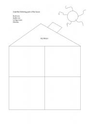 English Worksheet: Parts of the house