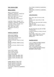 English Worksheet: Songs